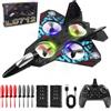 Afenau Aereo telecomandato, Afenau 2.4 GHz Aereo Radiocomandato con Batterie, 360° Surround Aerei Telecomandati con LED, 6 Assi Gyro RC Plane, Aereo Giocattolo Telecomandato per Bambini e Adulti