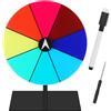 ZHXGO Ruota di Fortuna Girare, Colorata Rotella di Fortuna, Ruota Girevole Cancellabile a Secco, 8 Slots Color Roulette Prize Wheel, Ruota della Roulette da Tavolo per Compleanno Lotteria Festa Festa