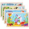 DAKLUNAR Puzzle Animali Legno Bambini 3 4 5 6 Anni, 4×24 Pezzi Puzzle Animale Giocattolo Educativo Montessori Regalo per Bambini per Ragazzi e Ragazze