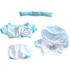 niannyyhouse Vestiti per bambole di peluche, 10-15 cm, 20 cm, 40 cm, cappello, cappotto, pantaloni, vestitino per bambole, colore: azzurro