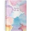 Q Kalon - Agenda Scolastica 2025 2026 - Giorno per Pagina, Formato A5 (15x21 cm), Spagnolo e Inglese, Settembre-Giugno, Chiusura a Spirale, Copertina Flessibile con Protezione in Plastica - Stain