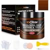 BSCPAM Riparazione Pelle Kit,Marrone Medio Tintura Pelle,Ripara Pelle Divano per Graffi/Macchie,Rinnova Volante in Pelle,Sedili Auto,Divano,Sofa,Giacca,Scarpe,Sella Riparare Sbiaditure,Crepe,Graffi Sul Cuo