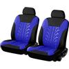 JDWBT Set Coprisedili Anteriore 2 Posti, Coprisedile Auto Universale, Universali Seat Cover Protezioni per Anteriori (Blu Nero)
