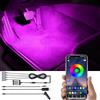 TABEN Kit di Illuminazione Ambientale per Auto 64 Colori Controllo App Bluetooth USB Luce atmosferica vano Piedi per Auto, Fai da Te 16 Milioni di Suoni RGB Multicolore Sincronizzazione Musicale