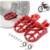 Runfarr Pedane Moto,Pedalina Poggiapiedi Moto Pedane in lega di Alluminio CNC per Surron Light Bee X160 X260 Talaria Sting MX3/R MX4 X3/CRF150F CRF230F 03-19/E Ride Pro S SS 2.0 3.0 Rosso