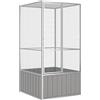 BAZZI Voliera per Uccelli, Gabbia Grigia 111x107x211,5 cm in Acciaio Zincato