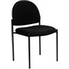 Flash Furniture Comfort impilabile Side Reception Sedia, Lega di Acciaio, Tessuto Nero, 66.040000000000006 x 49.53 x 19.05 cm
