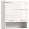 xonox.home Bad Scout X06A9723 - Armadio pensile da parete, in bianco e bianco lucido, ca. 74 x 79 x 24 cm (larghezza x altezza x profondità)