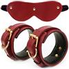 Ukingle Manette in Pelle Regolabili per Camere da Letto per Cosplay (Rossa)