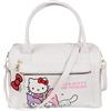 sarcia.eu Hello Kitty Borsa da viaggio bianca, borsa per il weekend, con cerniera 38x26x16 cm (Bianco)