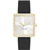 NINE WEST Orologio da donna con cinturino, nero/oro, Cinturino