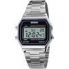 OLAZONE Orologio digitale da uomo con cinturino in acciaio inossidabile impermeabile elettronico quadrato retroilluminazione LED argento classico argento classico, Argento., Classico
