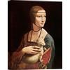 ART PRINT CAFE' - Quadro - Stampa su Tela - Leonardo da Vinci, La Dama con l'ermellino - 60x40 cm