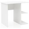FineBuy Scrivania Piccola PC Bianca Moderna 82x60x76 cm con Libreria Integrata | Tavolo da Ufficio per Computer | Scrittorio Cameretta