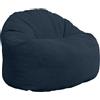 bananair - Pouf Poltrona Sacco in Velluto a Coste Larghe - Morbido e Confortevole - Imbottitura in Schiuma, Ottimo Supporto per la Schiena - Pouf Divano Gigante (100 cm, Blu Scuro)