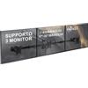 WALI Supporto da parete triplo per monitor da 17 a 32 pollici, braccio per monitor del computer per 3 schermi, supporto girevole e inclinabile con fori di montaggio 75 x 75/100 x 100 mm, per braccio