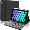 SENGBIRCH Custodia per Tastiera iPad Mini 7 2024 8.3 Pollici, 7 Colori Retroilluminati Layout Italiano Rimovibile Wireless Bluetooth Tastiera per iPad Mini 6a/7a Generazione 8.3, Nero