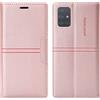 OKZone Cover per Samsung Galaxy A91/S10 Lite/M80S, Cover a Libro Samsung A91/S10 Lite/M80S, Custodia in Pelle Magnetica [Portafoglio] Custodia Silicone TPU,Funzione Supporto Slot Schede (Rosa)