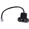 Suamdoen RJ12 6p6c Femmina a Maschio Telefono Pannello Mount Lan Network Ethernet Cavo di Estensione 15cm