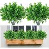 Luabue 10pcs Pianta Finta Esterno Artificiali Piante Finte da Interno Falso Arbusto Verde Foglie Finte per Decorazioni Casa Soggiorno Balcone Vaso Giardino