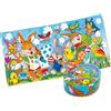 Lutz Mauder - Asciugamano magico per bambini, Pasqua, morbido asciugamano a forma di uovo, nido di Pasqua, cotone 60 x 30 cm, assorbente e morbido, si apre con acqua, regalo per bambini, cestino di