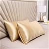Juwenin Home Confezione da 2 federe per cuscino in pura seta di gelso, morbide, per capelli e pelle, con chiusura a busta (beige, standard, 50 x 75 cm)