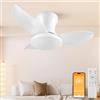HaoDrisk Ventilatore da Soffitto con Luce, 65CM Ventilatore da Soffitto con Lampada e Telecomando, Silenzioso Lampadario con Ventilatore Dimmerabile 6 Velocità DC Reversibile Fan Lampada per Camera