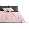 DecoKing Copriletto Reversibile Bicolore Rosa Chiaro Grigio Antracite Axel 2 piazze Matrimoniale 240x260 cm