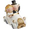 Hobbyfun Decorazione torta per nozze d'oro, decorazione a forma di auto, 5,5 cm