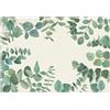 Generic Piccola tovaglia con foglie verdi, dimensioni 30 * 40 cm, tovaglietta in lino, decorazione della superficie del tavolo, isolamento per cibo, decorazione per tavolino da caffè, caminetto, famiglia,