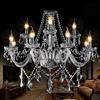 SUN-E Lampadario di cristallo classico a forma di foglia di acero lampada a sospensione classico candela K9 (con istruzioni dettagliate) (8+4 Luci)