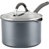 Circulon Casseruola antiaderente antigraffio con coperchio, 18 cm - 2,8 l, pentola a induzione con coperchio scolapasta e bordi versatori, pentole lavabili in lavastoviglie e forno, finitura in peltro