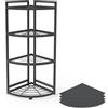 HUIJIN 4 livelli Scaffale Angolare per Cucina,90 ° Angolo Mensola Cucina Mensola Angolo Mensola Pot Shelf, Organizzatore Angolo Lavello-[altezza80-larghezza 30cm]