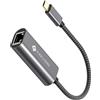 NOVOO 1000Mbps Adattatore Ethernet USB C Gigabit in Alluminio, Ethernet a Lan Thunderbolt 3 a RJ45 Compatibile con MacBook Pro/Air, Surface Go, Chromebook, Huawei Matebook - Plug and Play