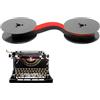 JRILUO Nastro Macchina da Scrivere en Nylon, Due Colori 8 Metri Lungo Ricambio Nastri per Olivetti Lettera Gr-4, 25, 32, 22, 82, 34, 35 (Nero e Rosso) (1pcs)