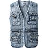 KTWOLEN Gilet di Jeans Uomo Gilet Moto Multitasche Giacca Senza Maniche Jeans Cowboy Gilet Denim Vintage Giubbotto Jeans Smanicato da Lavoro, Blu scuro, XXL