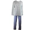 Linclalor Pigiama Donna Aperto Caldo Cotone Art.92624 Taglie Forti 46-64 (Panna Essenzio, 60)