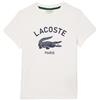 Lacoste T-shirt con logo grande per bambini, Farina, 12 anni