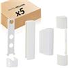Ante bellum Set di coperture per nastri in PVC - tappi in plastica per finestre e porte del balcone, universali per montaggio a sinistra o a destra, aspetto uniforme, facile da installare, bianco (5