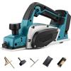 JAOGAUS Pialla Elettrica per Legno Pialla Senza Fili compatibile con Makita 18V batteria, Piallatrice Elettrica Portatile da 15000RPM, Profondità Regolabile da 0 a 2 mm per falegnameria, mobili fai-da-te