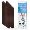 Astfys Nastro antiscivolo, 16 strisce antiscivolo pre-tagliate, strisce adesive antiscivolo di sicurezza per scale, sgabello e scale (2,5 cm x 30 cm, marrone)