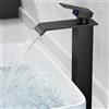 GAVAER Rubinetto Bagno Lavabo a Cascata,Miscelatore Lavabo Bagno,Miscelatore per bagno in ottone e acciaio inox, cromato (incl. tubo da 60 cm)