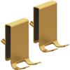 Cimown 2 Pezzi Gancio Doccia,Gancio Accappatoio Doccia, Ganci Doccia Accappatoio con spugna, Adatto Box Doccia in Vetro Senza Cornice di Spessore da 6-12 mm (Oro)