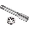 QUARKZMAN Set di 2 Pezzi Rubinetti e Matrici, Maschio Filettatore 3/4-16 UNF e Fresa Rotonda, Kit di Maschio e Fresa per Riparazione Filettature Dadi Viti Bulloni