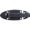 Alberts 301323 DURAVIS® Catenaccio, con maniglia piatta, piastra duplex con rivestimento in diamante nero 90 x 44 mm