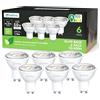 sailsco Classe A Lampadina GU10 LED bianco freddo, 1,9 W equivalente 50 W, 345 lm, 6500 K, lampadina LED GU10, bianco freddo, angolo del fascio di 36 gradi, non dimmerabile, confezione da 6
