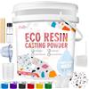 Limino Polvere di Ceramica Bianca - 1.4kg Kit di Polveri in Resina in Ceramica, Indurimento Rapido, Facile da Demolire - Polvere di Gesso per Sculture, Inodore e Liscio per Artigianato per la Casa
