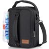 Lifewit Borsa termica espandibile per il pranzo, borsa termica portatile, piccola con spallacci e 2 lavagne, borsa termica per donne e uomini, borsa termica per lavoro, scuola, 6,5 l, colore nero