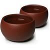YXHUPOT Teacup - 2 tazze da tè in vera argilla cinese, Dahongpao, Zini, Zisha, Gongfu, 50 ml, colore: rosso