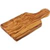 Cleminson 22 x 10 cm in legno di ulivo piccolo tagliere per cocktail bar erbe aglio frutta tritare e servire con manico incluso